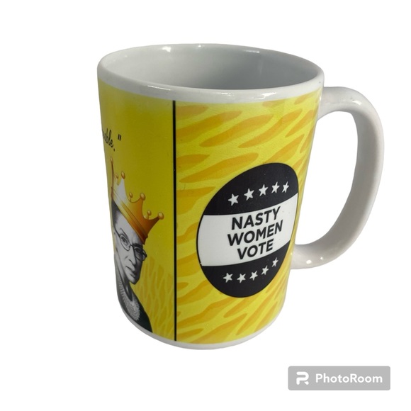Ruth Bader Ginsberg RGB Funny Mug Coffee cup Notorious RBG Women Vote - Picture 1 of 9